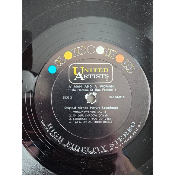 A Man and A Woman Francis Lal United Artists UAS 5147 Winner 1966 Cannes Film - Picture 7 of 7